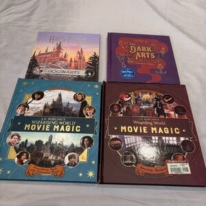 Harry Potter Movie Magic 1 & 3 + Dark Arts & Hogwarts Scrapbooks Books 4 pc